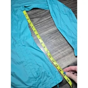 Lightweight Women's Aqua Windbreaker Jacket Small Blue thumbnail 4