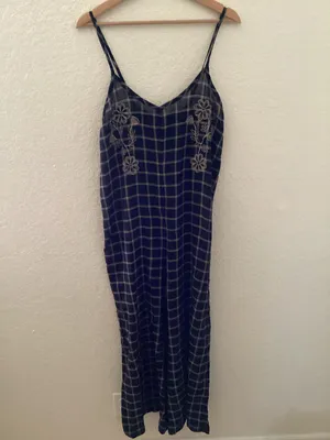 World Market Cotton Embroidered Wide leg Jumpsuit thumbnail 2