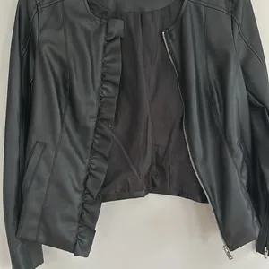 Kaari Blue Black Motorcycle Biker Style Jacket Womens Medium thumbnail 3
