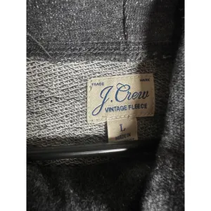 J.Crew Vintage Cotton Terry Turtleneck Sweatshirt Charcoal Gray‎ AS079 L thumbnail 3