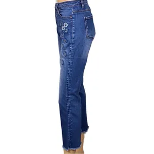 DESIGUAL EXOTIC Celana jeans- Pakaian Jadi Wanita- floral appliqué Size 30 EUC thumbnail 9