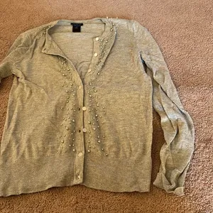 ‎Ann Taylor xs grey cardigan thumbnail 3