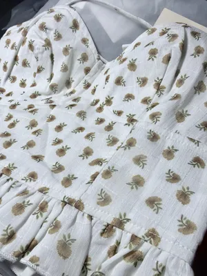 NWT Vintage Inspired Y2K Floral Print Corset Crop Top XS thumbnail 3