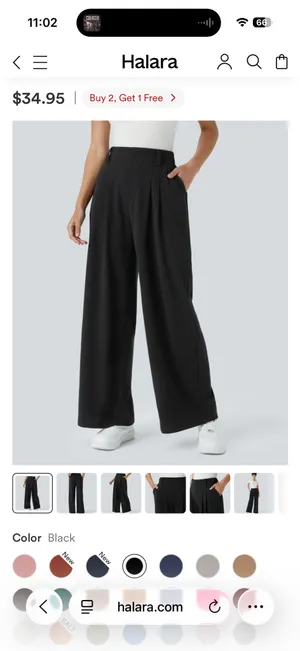 Halara Flex™ High Waisted Pocket Wide Leg Waffle Work Pants thumbnail 4