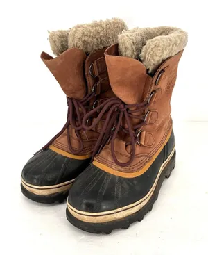 Sorel Caribou Waterproof Snow Boots Women's 8 Brown Leather Winter Boots thumbnail 1