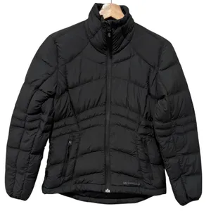 Merrell Goose Down Puffer Jacket Womens XS Black Full Zip Coat Gorpcore Outdoor thumbnail 1