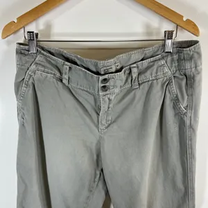 American Eagle Outfitters Womens Gray‎ Cotton Twill Straight Leg Pants Size 10 thumbnail 3