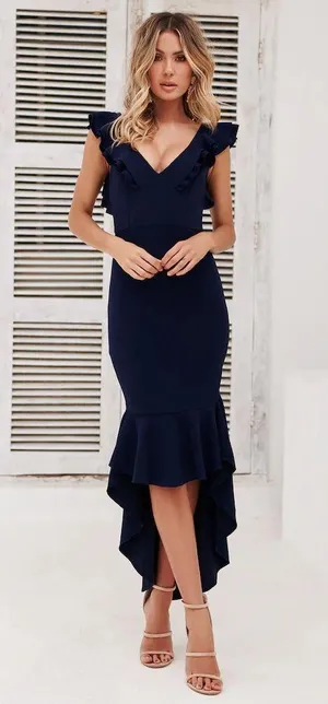 Hello Molly navy blue maxi dress thumbnail 1