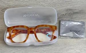 Madison Avenue‎ Blue Light Blocking Glasses Tortoise Square OG 25PL8822B Orange thumbnail 1