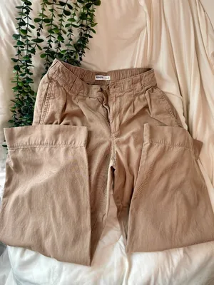Sonoma Goods For Life Tan Khaki Utility Wide Leg Pants Size Small thumbnail 5