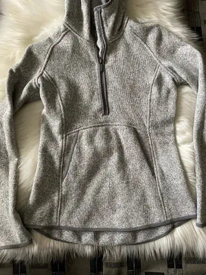 Lululemon Fleece & Thank You Pullover Heathered Gray 1/2 Zip thumbnail 8