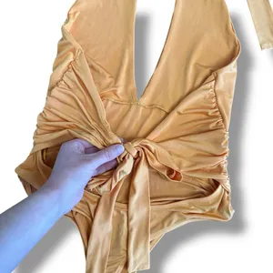 Out From Under Halter Bodysuit Peach Apricot Women’s Size M Urban Outfitters‎ thumbnail 5