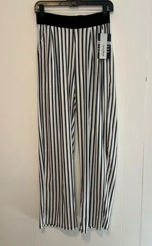 NWT LaLa Muse Women’s Striped Stretchy Pants Q12 thumbnail 1