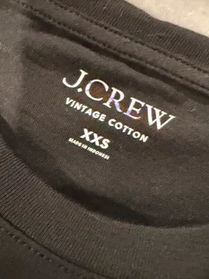 NWOT J. Crew Size XXS Black Vintage Cotton Short Sleeve Crew Neck Tee Shirt thumbnail 8
