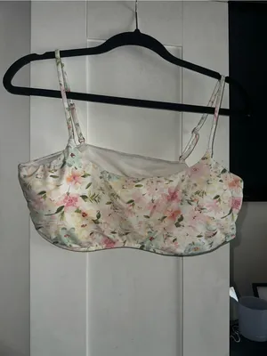 NWT Abercrombie & Fitch Pastel Floral Bikini Top thumbnail 5