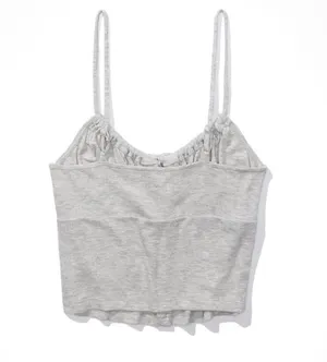 American Eagle Cropped Tie-Front Corset Cami thumbnail 3