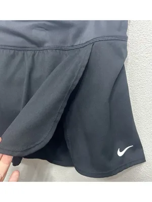 Nike Mini Golf Performance Skirt Skort Women Large Black Tennis Pickleball thumbnail 5
