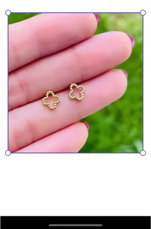 Anthropologie 18K Tarnish Res. Clover Stud Earrings thumbnail 2