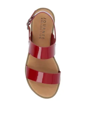 JOURNEE LAVINE MULTI STRAP SANDALS IN STATEMENT SIZE 5.5 Red thumbnail 2