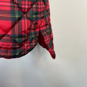 Lands End FeatherFree Quilted Insulated Puffer Vest Red Plaid Womens Plus 1X thumbnail 5