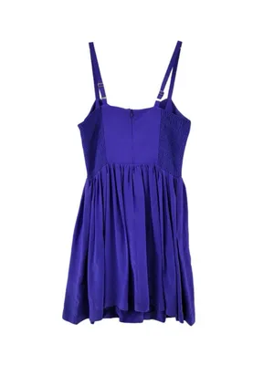 Amanda Uprichard-Revolve-Mimosa Royal Irrgdescant Blue Silk Mini Dress thumbnail 4