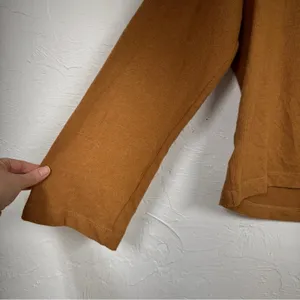 Reformation Brown Organic Cotton Blend V Neck Sweater Women S Bell Sleeve Luxury thumbnail 10