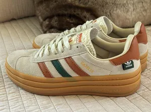Adidas Gazelle Bold cream maple leaf 3stripe Womens rubber sole sneakers 7 thumbnail 4