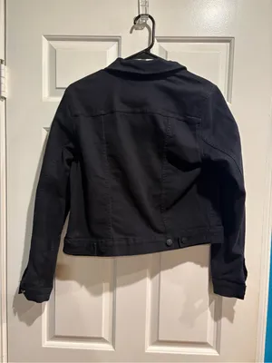 Calvin Klein black denim jacket sz XS minimalism streetwear thumbnail 2