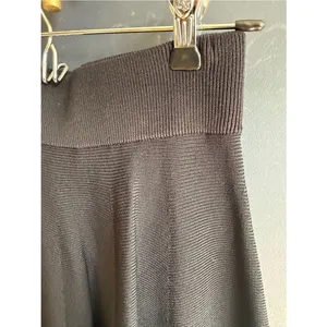 NWT Maje $295 June Full Knit Knee Length Skirt w/ Laser Cutouts, Black, Size 1/S thumbnail 8