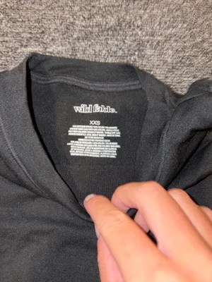 Wild Fable Short-Sleeve, Solid Black Bodysuit XXS thumbnail 3