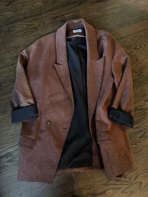 Women’s Rust Brown Relaxed Trench Coat Size M thumbnail 1