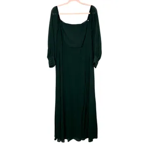 NWOT Lulus Feel the Romance Emerald Green Off-the-Shoulder Maxi Dress 1X thumbnail 3