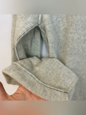 New Scotland 100% Cashmere Lightweigth V-neck Embroidered Sparrow Swearer Small thumbnail 10