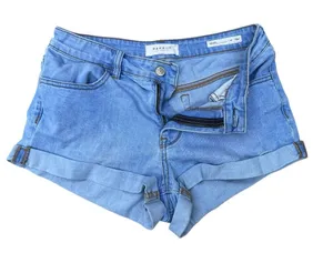 Pacsun‎ Blue Denim Women's Short Shorts high rise 2” inseam Size 26 thumbnail 1