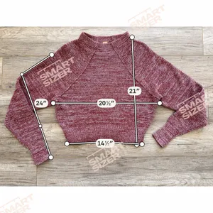 Free People Too‎ Good Chunky Knit Pullover Sweater Heather Red Cropped Cozy Crop thumbnail 3