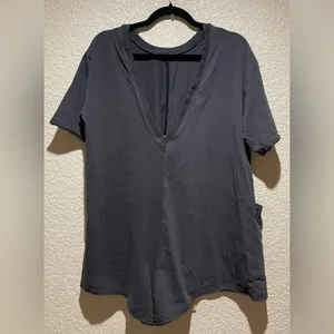 Free People Movement NWOT Hot Shot Tee Romper Washout Black Size S thumbnail 6