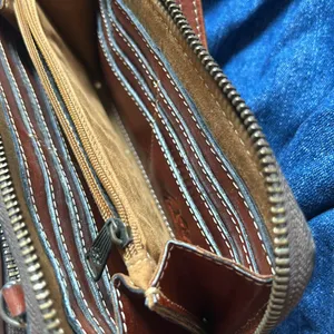 Patricia Nash Brown Pressed Leather Crossbody‎ Bag thumbnail 5