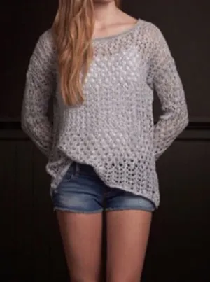 ✨ Hollister Open Knit Crew Neck Glitter sweater✨ thumbnail 1