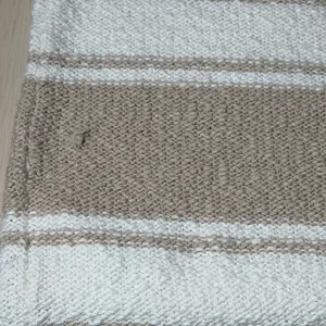 Abercrombie‎ & Fitch Striped Knit Sweater Tan White Small Crew Neck Long Sleeve thumbnail 6