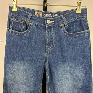 Y2K Cruel Girl Juniors 14R Bootcut Jeans Blue Western Cowgirl 100% Cotton Ranch thumbnail 3