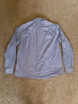 Men’s Tommy Hilfiger Blue and White Button-Down Shirt Size XL thumbnail 4