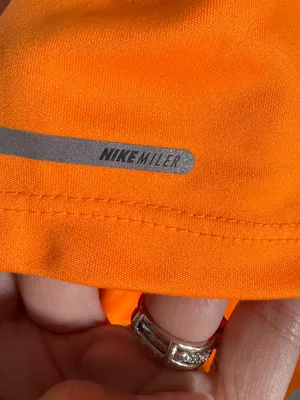 Nike Running Dri-FIT Women's Short Sleeve Performance Top - Orange Medium thumbnail 7
