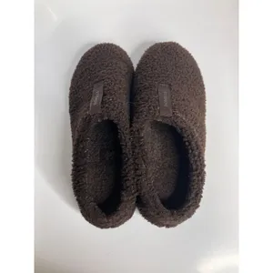 Bombas Gripper Slippers Women Size 7 Brown Excellent Sherpa Fleece House Shoes thumbnail 5