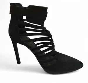 Jessica Simpson Berdet Black Pointed Toe Stiletto Heels Boots 9.5M 40 GUC thumbnail 1