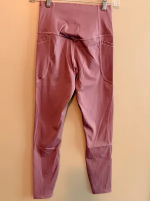 Halara XS 7/8 Womens High-Waisted 7/8 Leggings XS Pink Stretchy Nylon Blend With thumbnail 3