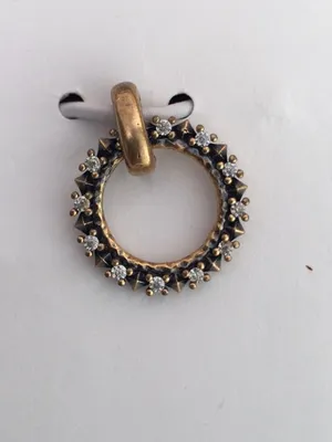 Kendra Scott 3 Gold-tone Cubic Zirconia Unicorn Horn Ring Evil Eye Charms thumbnail 5