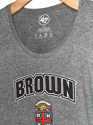 '47 Brand Women’s Size S Heather Gray Brown University Bears Crewneck Tee thumbnail 3