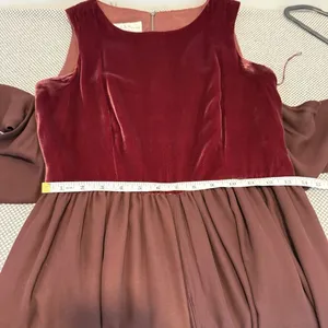 VINTAGE 80's/90's ELIZABETH WAYMAN PURPLE SILK VELVET DRESS Size 8 H thumbnail 7