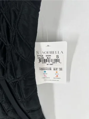 Sofibella Black Quilt Vest Size Small NWT UPF 50 Style 2432N thumbnail 5