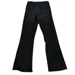 Mother Hustler Ankle Fray Hem Black Stretchy Denim Jean Pants 27 thumbnail 5